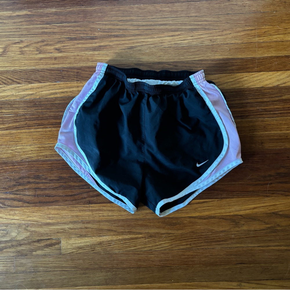 Nike Black and Pink Running Shorts XS